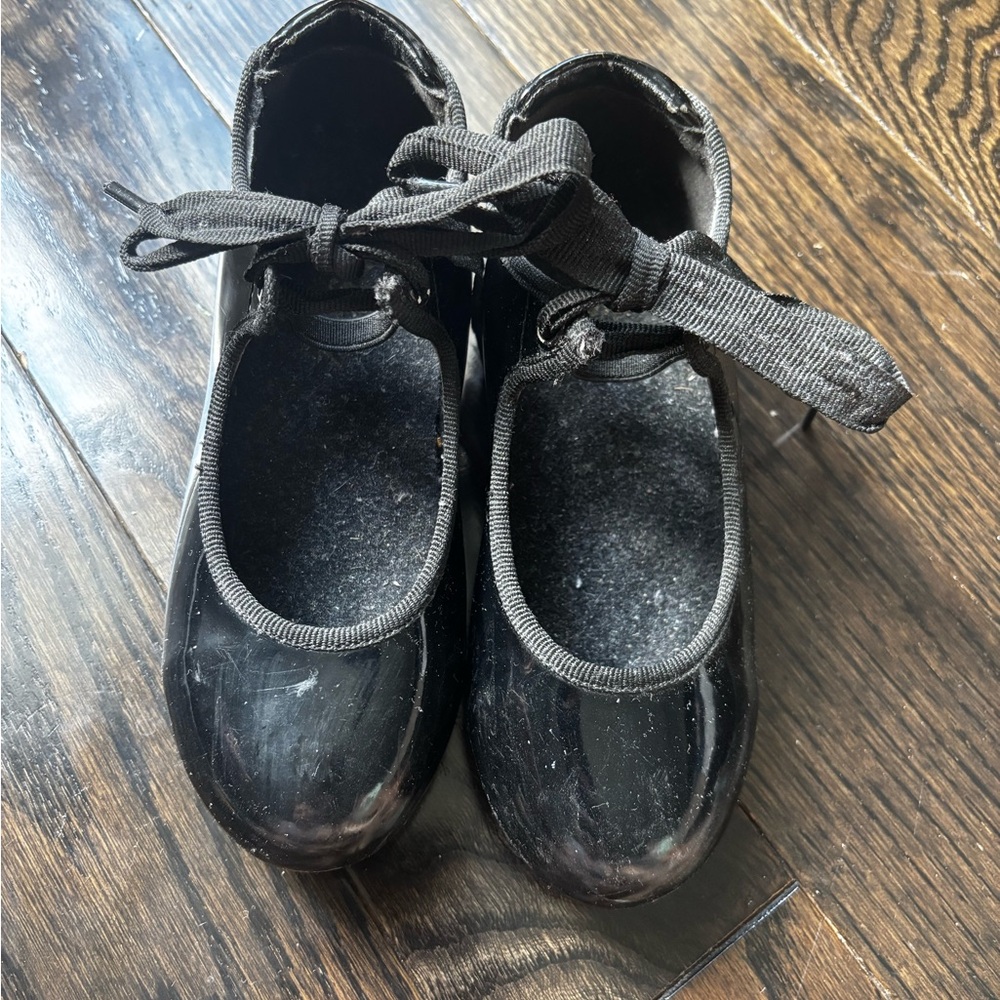 Classic Black Patent Kids Tap Shoes